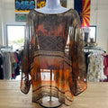 Coldwater Creek Size OS Orange Preloved Blouse LS