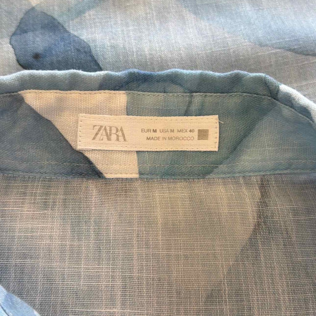 zara Size M Blue Preloved MENS Button Down Shirt