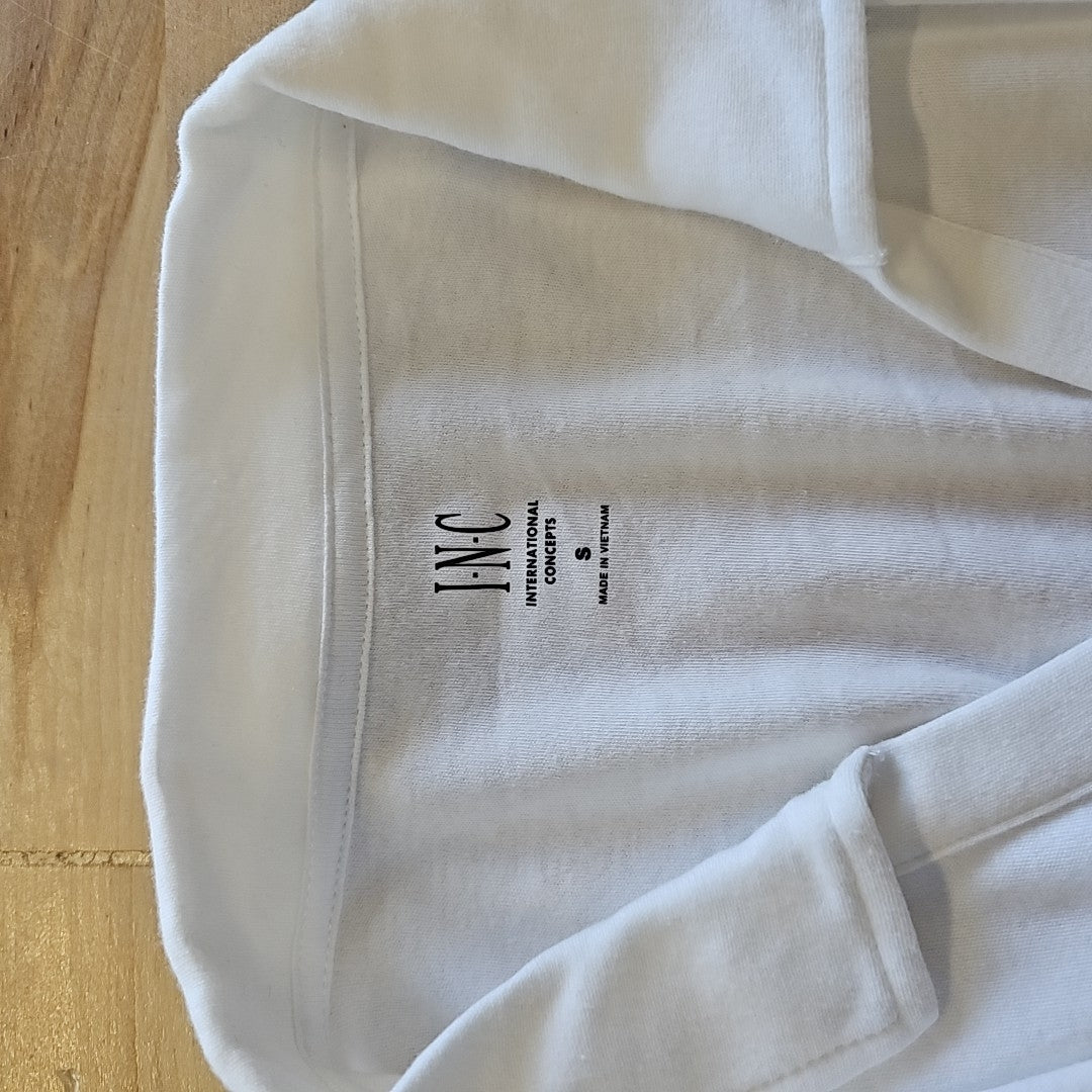 INC Size S White New MENS Short Sleeve Shirt