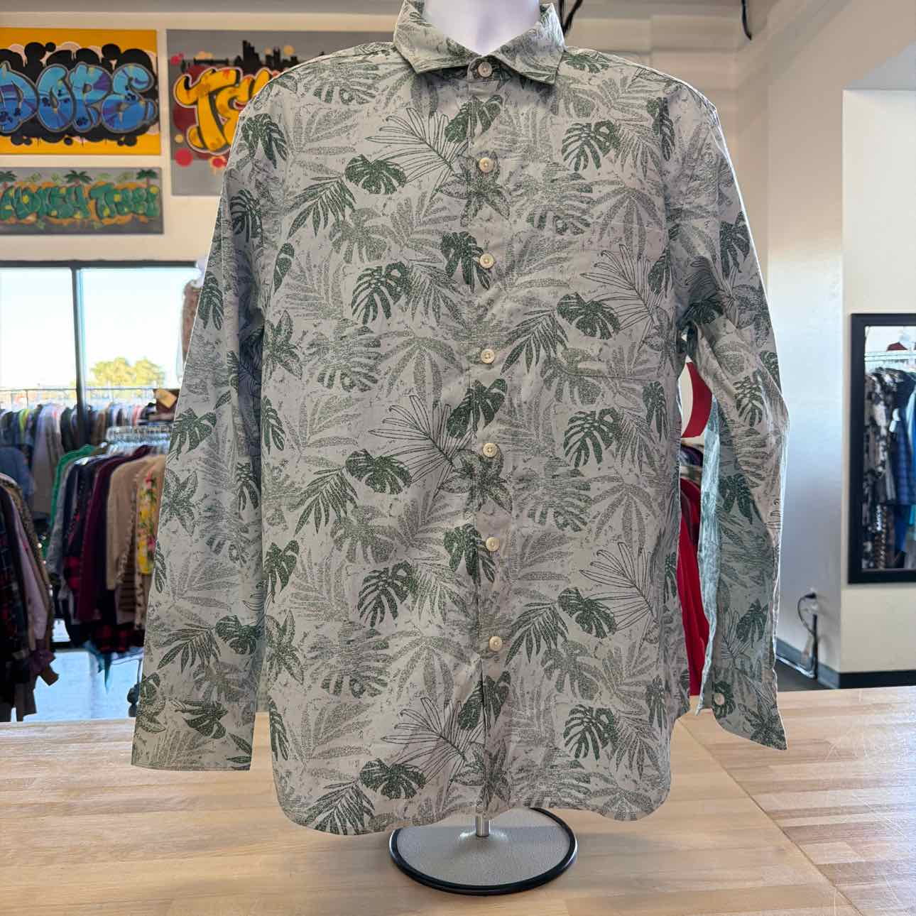 Tommy Bahama Men's Digital Palms Regular-Fit Printed Button-Down Shirt