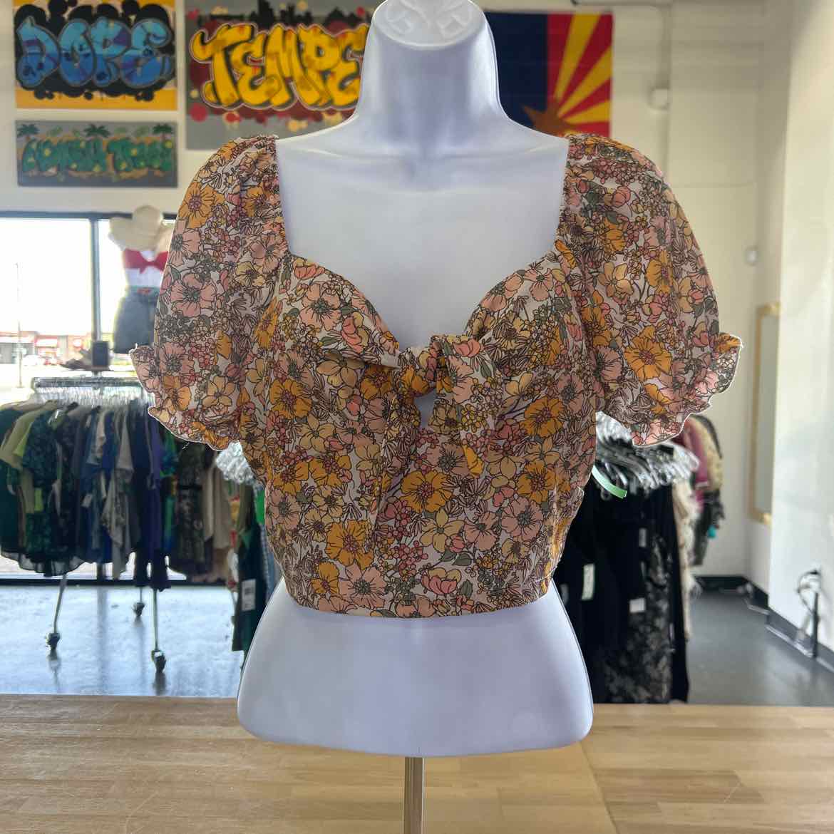 Altar'd State Size S multi summer Preloved Blouse SS