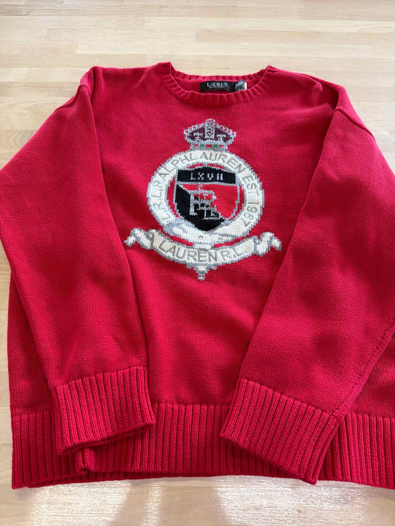 Ralph Lauren Size 1X Red Sweater