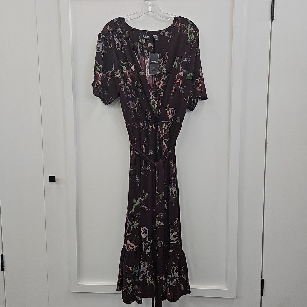 Ralph Lauren Size 18 Burgundy Dress