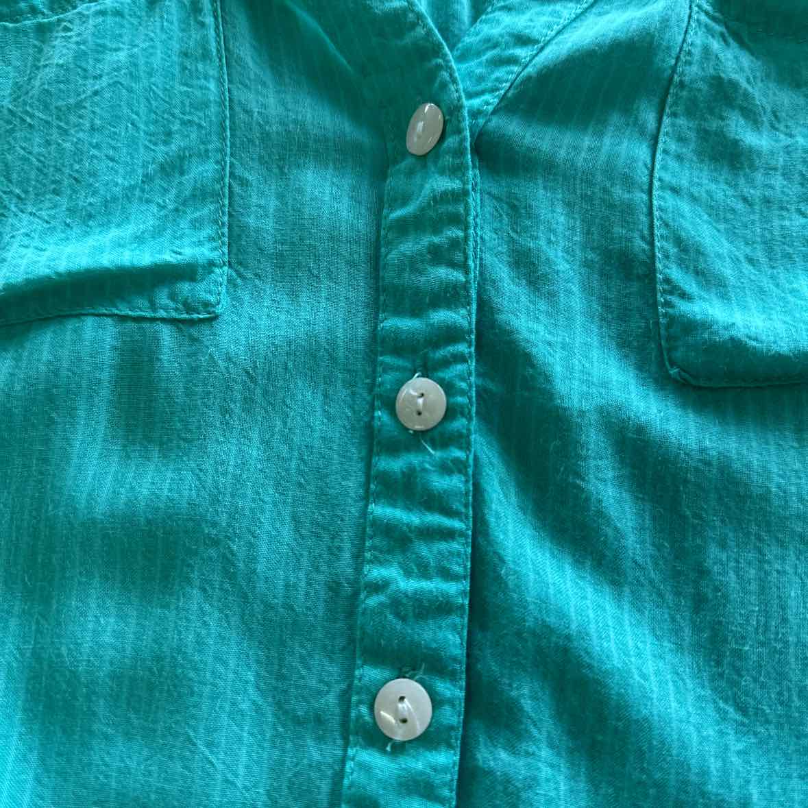 MinkPink Size XS Teal Button Down Shirt