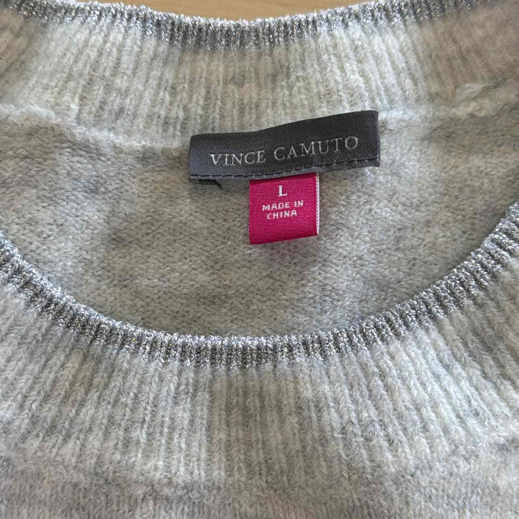 Vince Camuto Size L Gray Sweater