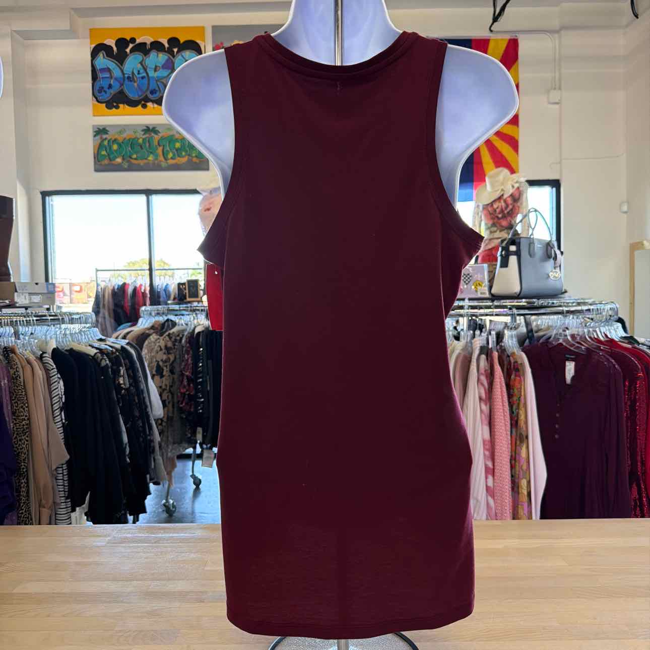 Athleta Size S Burgundy Preloved Athletic Tank