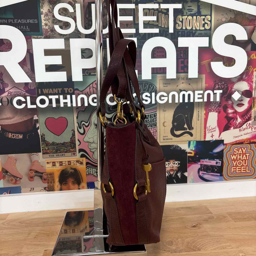 Fossil Maroon Handbag
