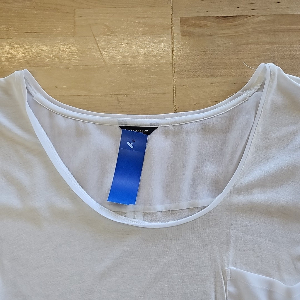 Ann Taylor Size XL White Long Sleeve
