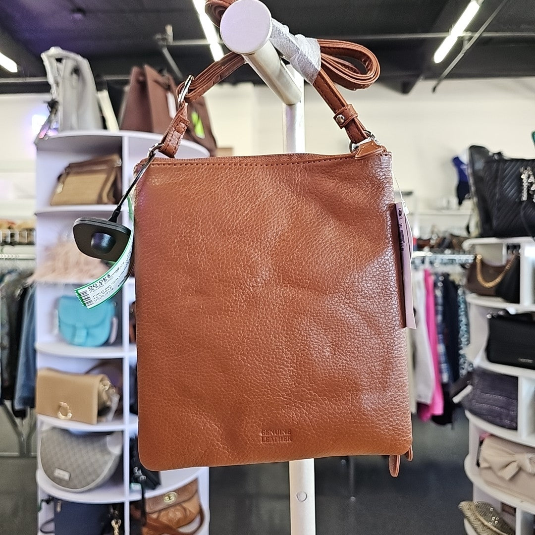 Giani Bernini Triple-Zip Pebble Leather Dasher Crossbody