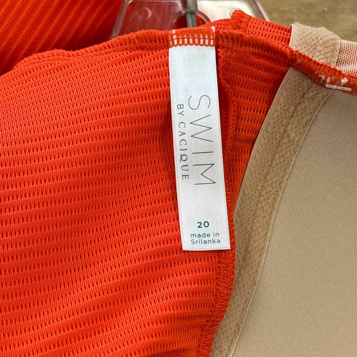 Cacique Size 20 Orange Swimsuit Bottom/Top