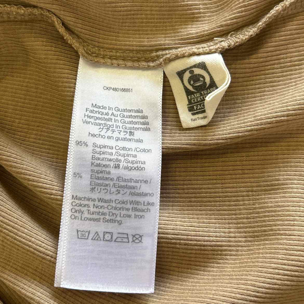 Madewell Size L Tan Preloved T-Shirt SS