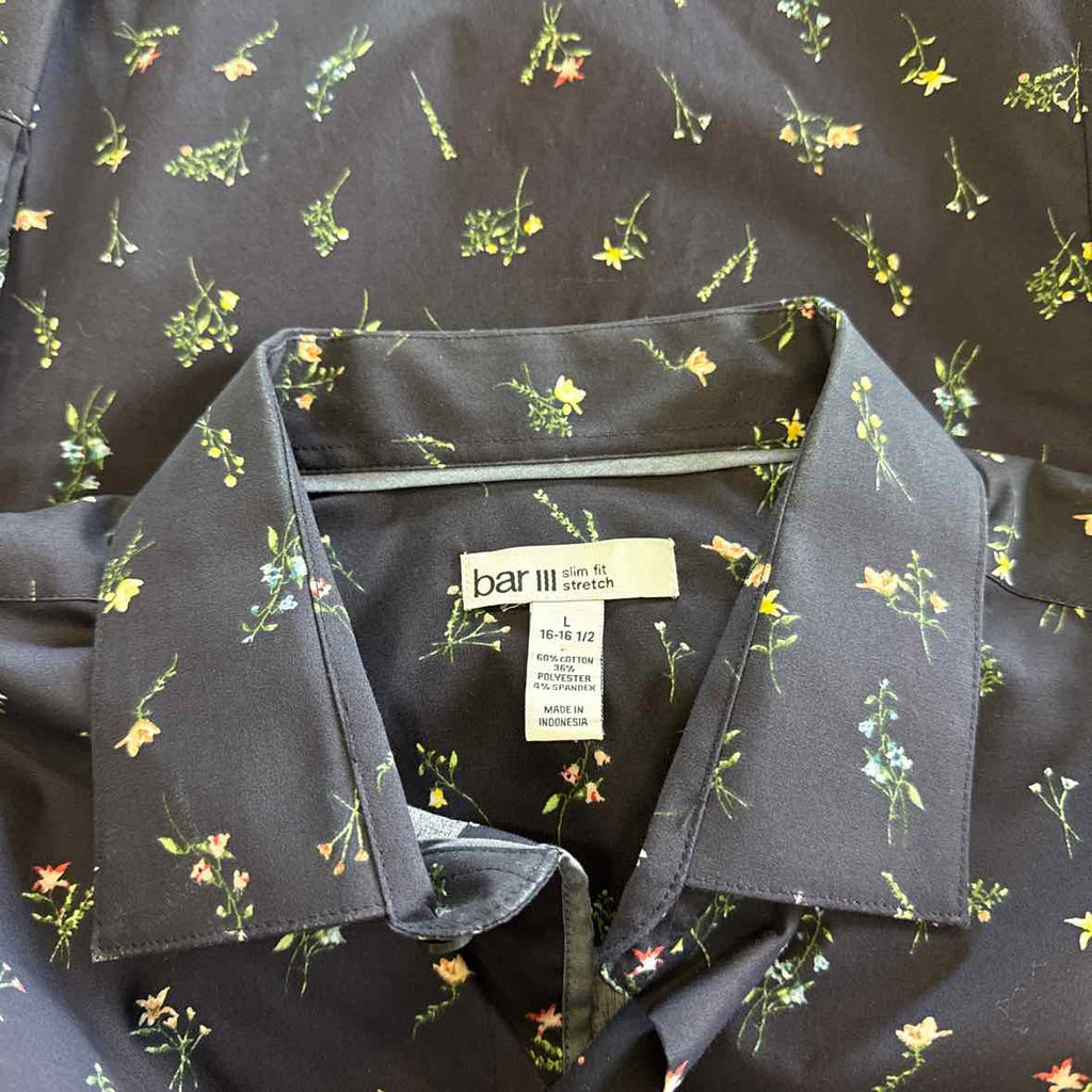 Bar Iii Mens Slim Fit Button Down Dress Shirt