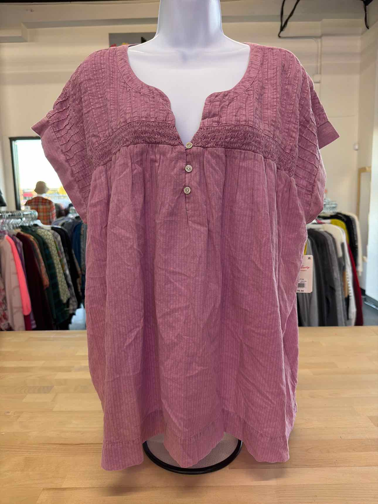 Lucky Brand Size XXL Pink Blouse