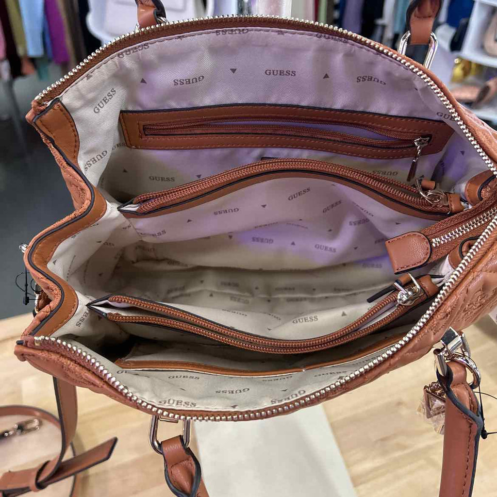 GUESS Adelasia Compartment Satchel Satchel Women's Handbags Caramel