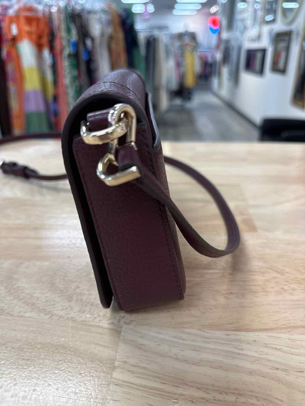Kate Spade Maroon Lena Crossbody Leather Preloved Handbag