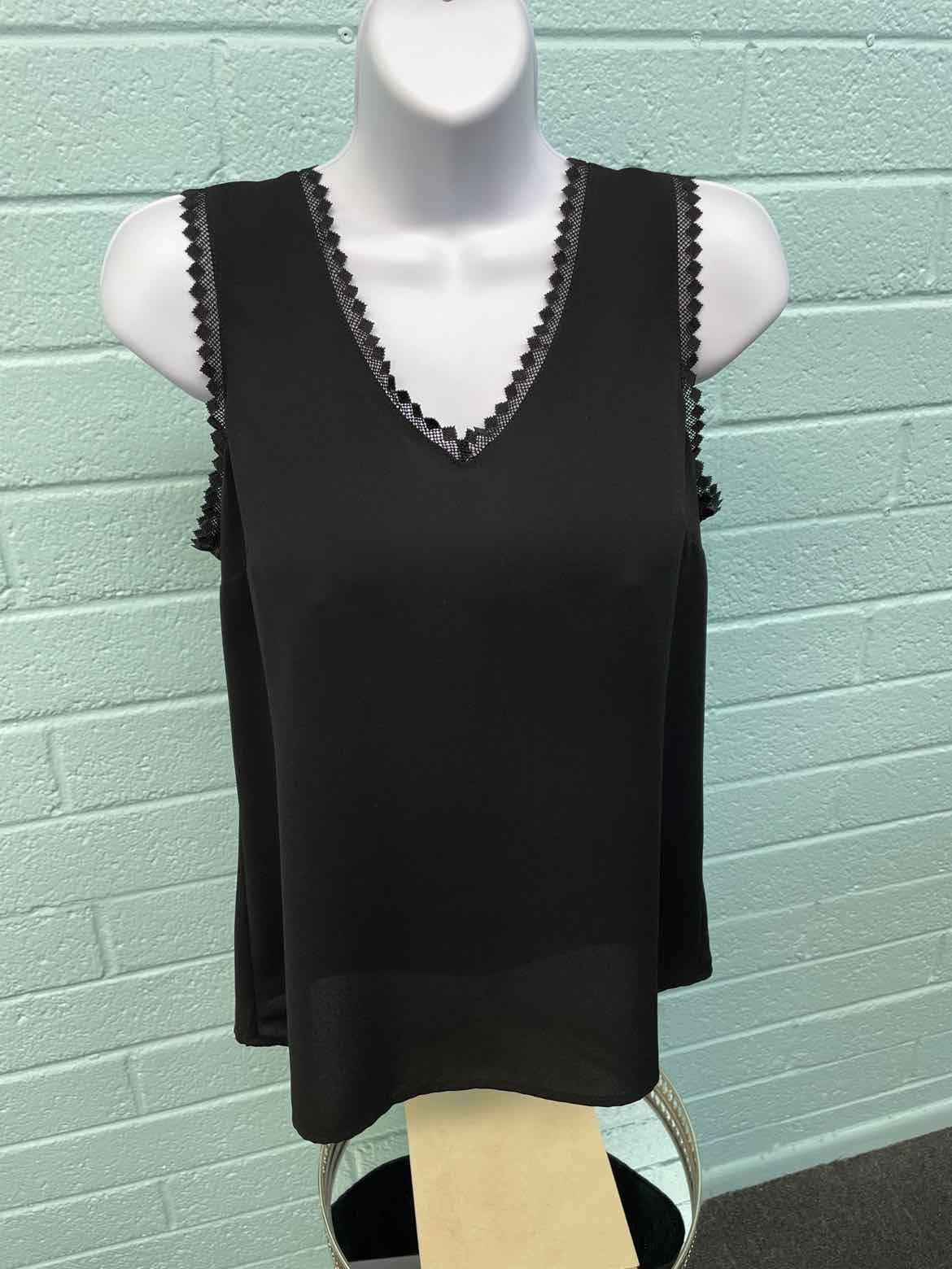 Anne Klein Size XS Black & Aqua Sleeveless
