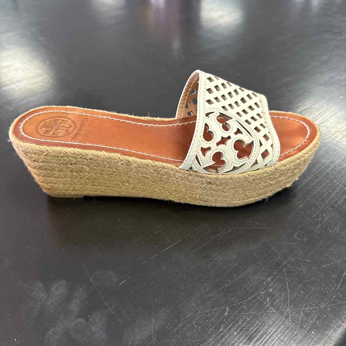 Tory Burch Shoe Size 9 Bone Platform Slide Sandals