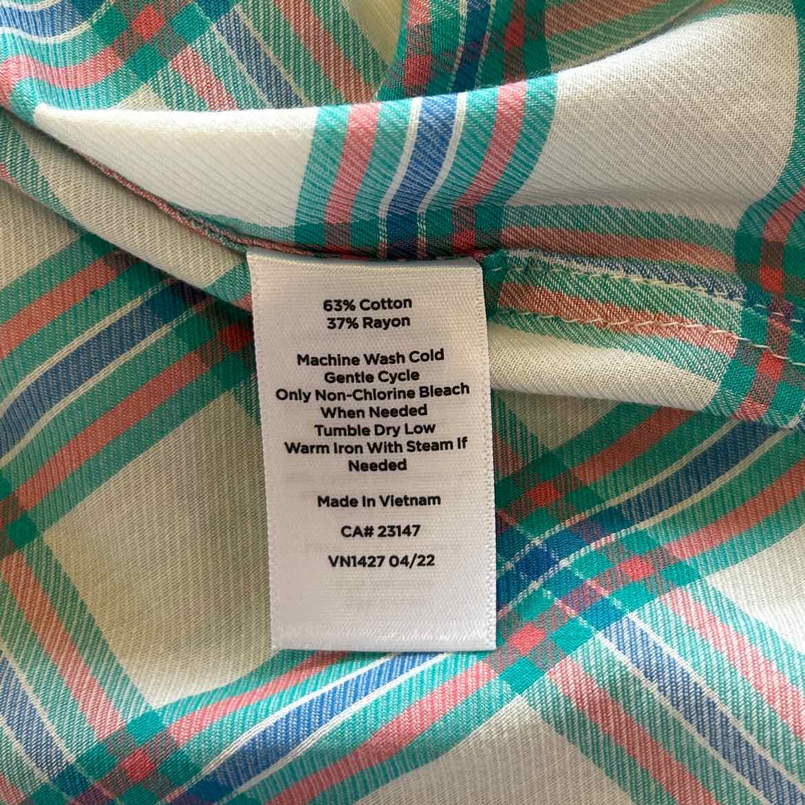 Talbots Size XLP White Preloved Button Down LS