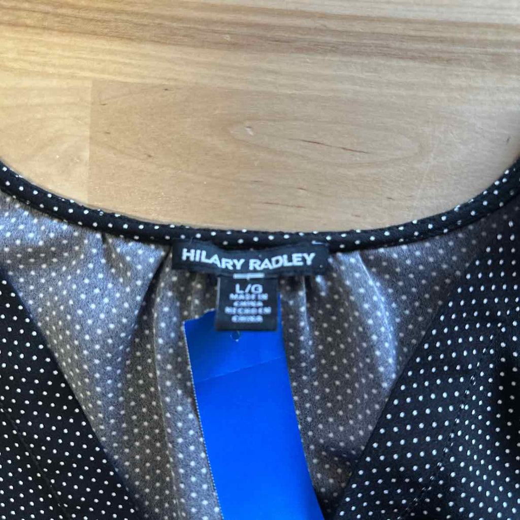 Hilary Radley Size L Black Blouse