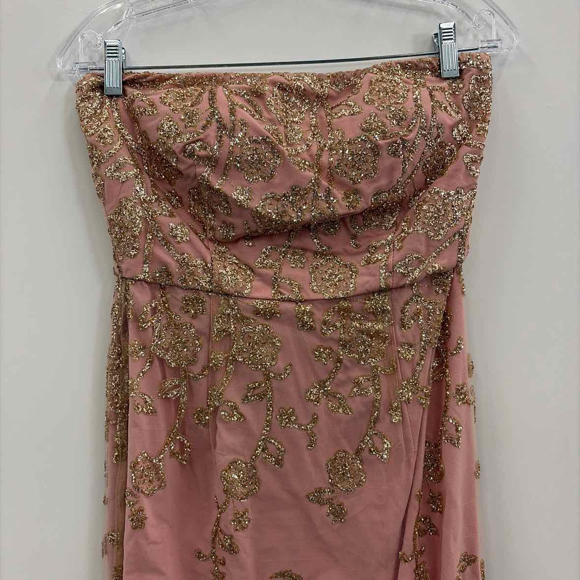 a.drea Size M Pink Gold Sequined Preloved Formal Dress