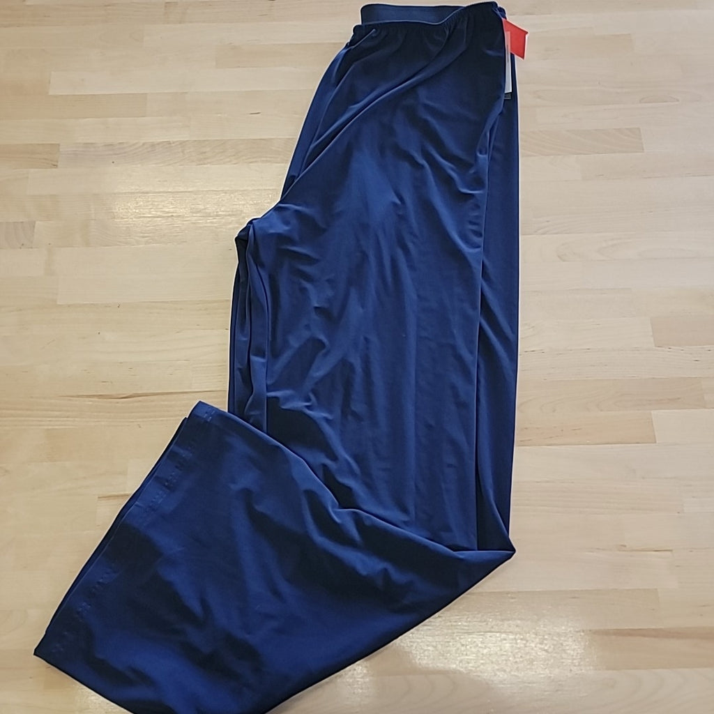 Alex Eveinings Size XL Blue Matte Jersey Straight Leg Pants NWT