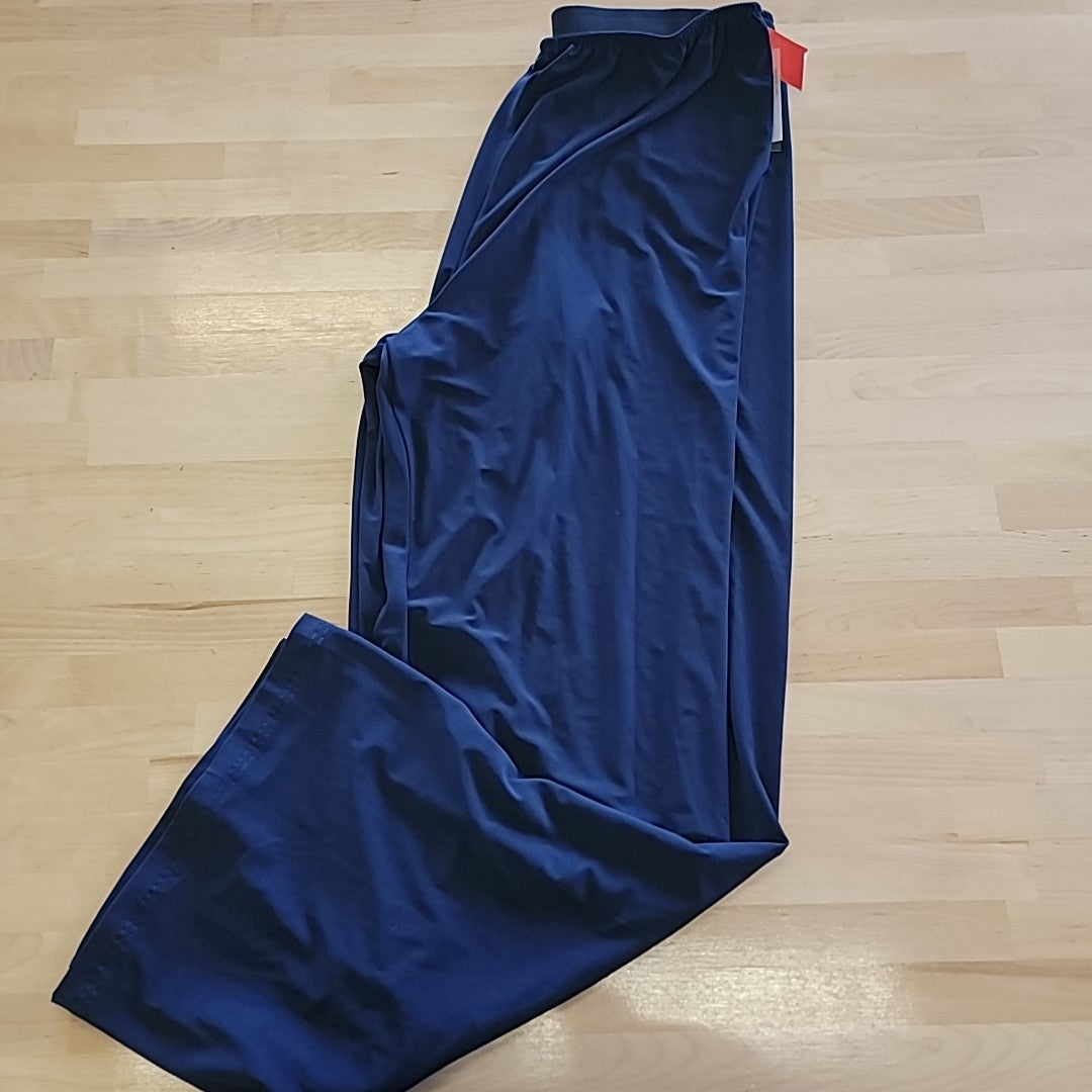 Alex Eveinings Size XL Blue Matte Jersey Straight Leg Pants NWT