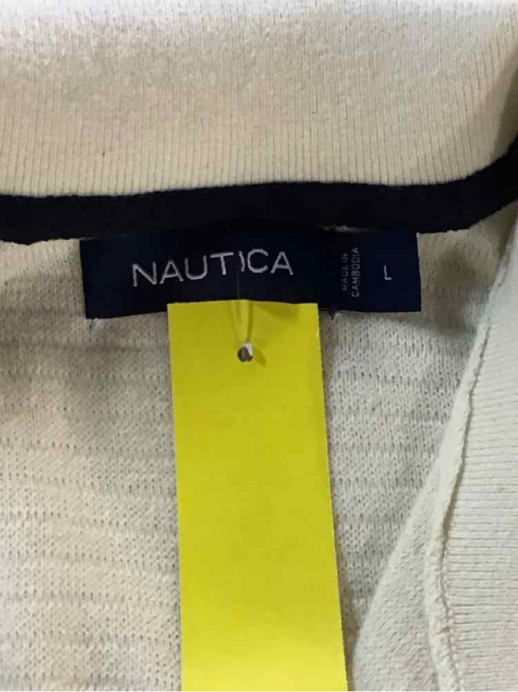 Nautica Size L White New MENS Polo