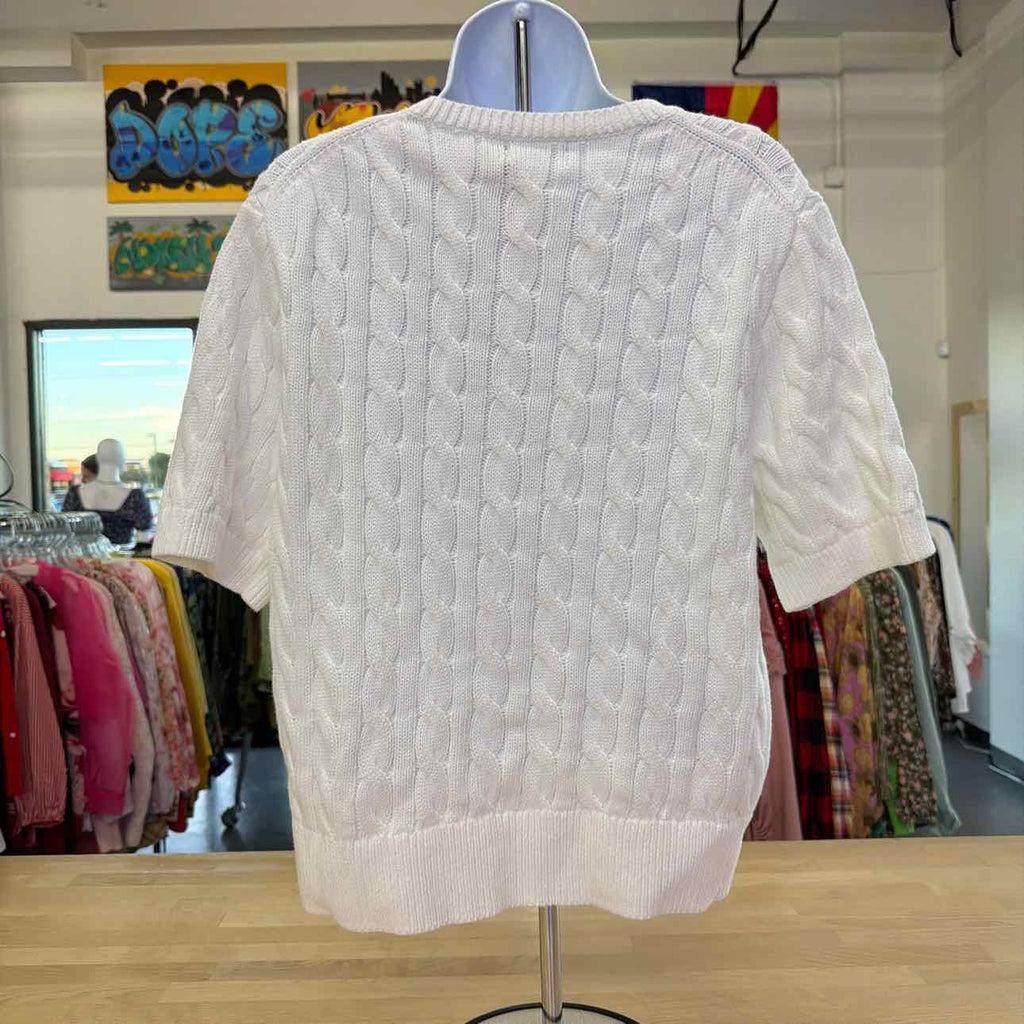 Polo Ralph Lauren Women's Cable-Knit Cotton Short-Sleeve Cardigan