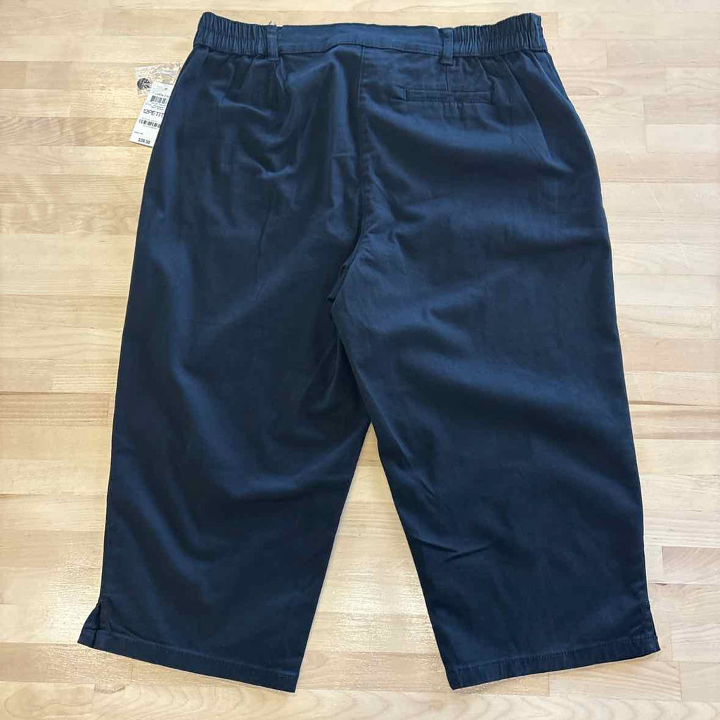 Karen Scott Size 12P Black Capris