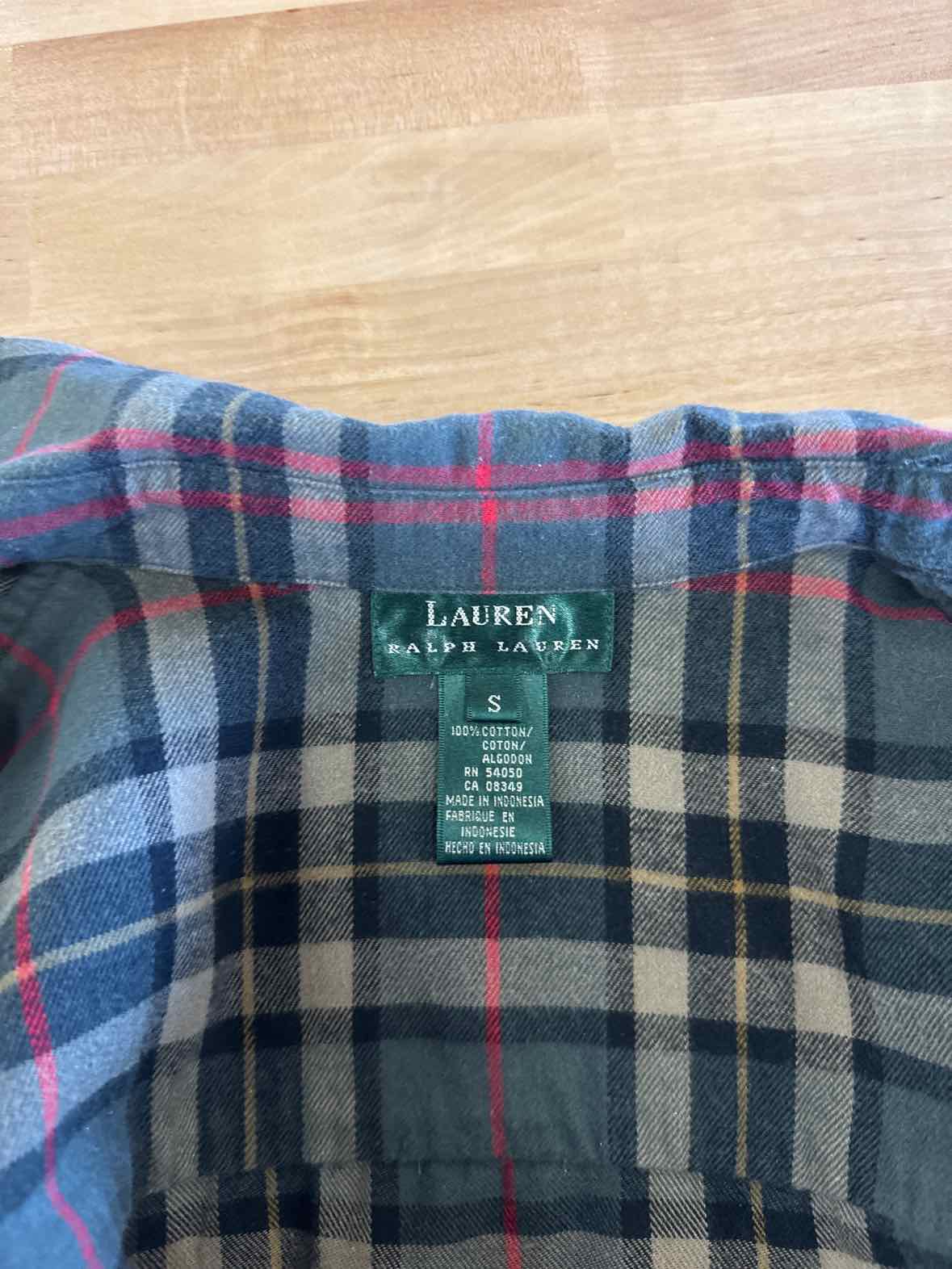 Ralph Lauren Size S Green flannel