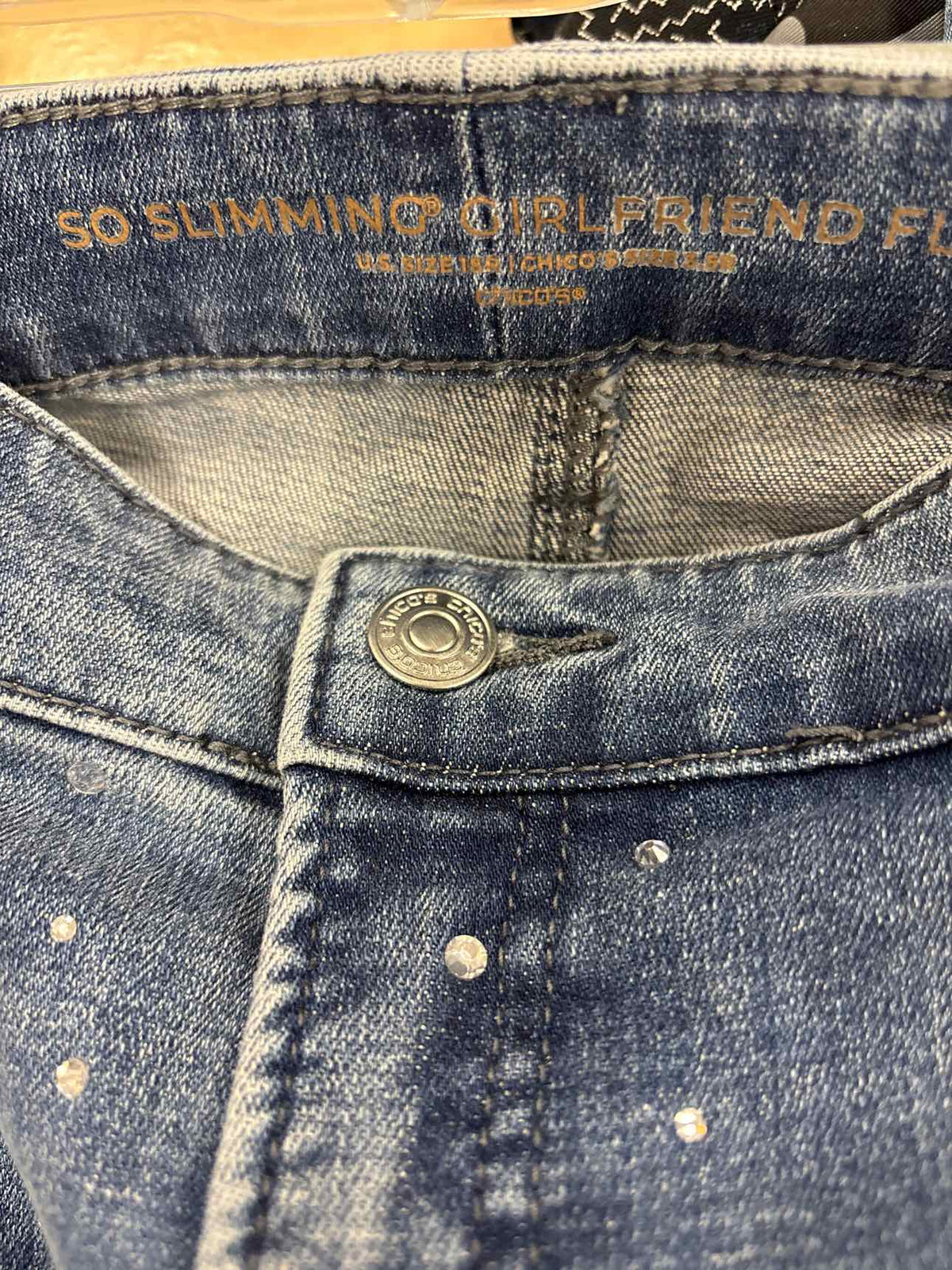 Chico's Size 3.5 (18) Blue Denim Preloved Jeans
