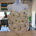 Levi's Size XL Cream Corset Style Floral Blue & Yellow Tank NWT