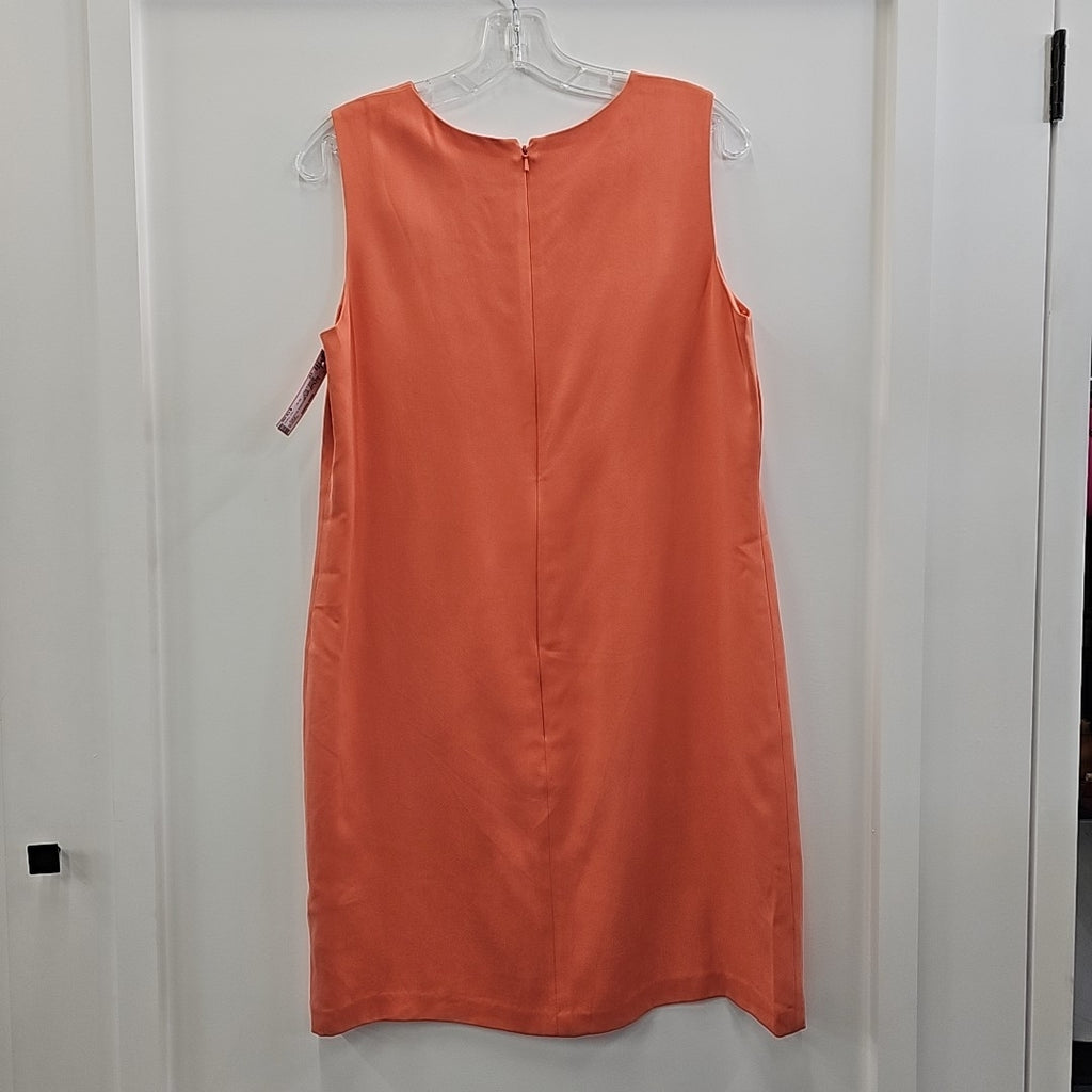 Ann Taylor Size 10 Orange Preloved Dress Top