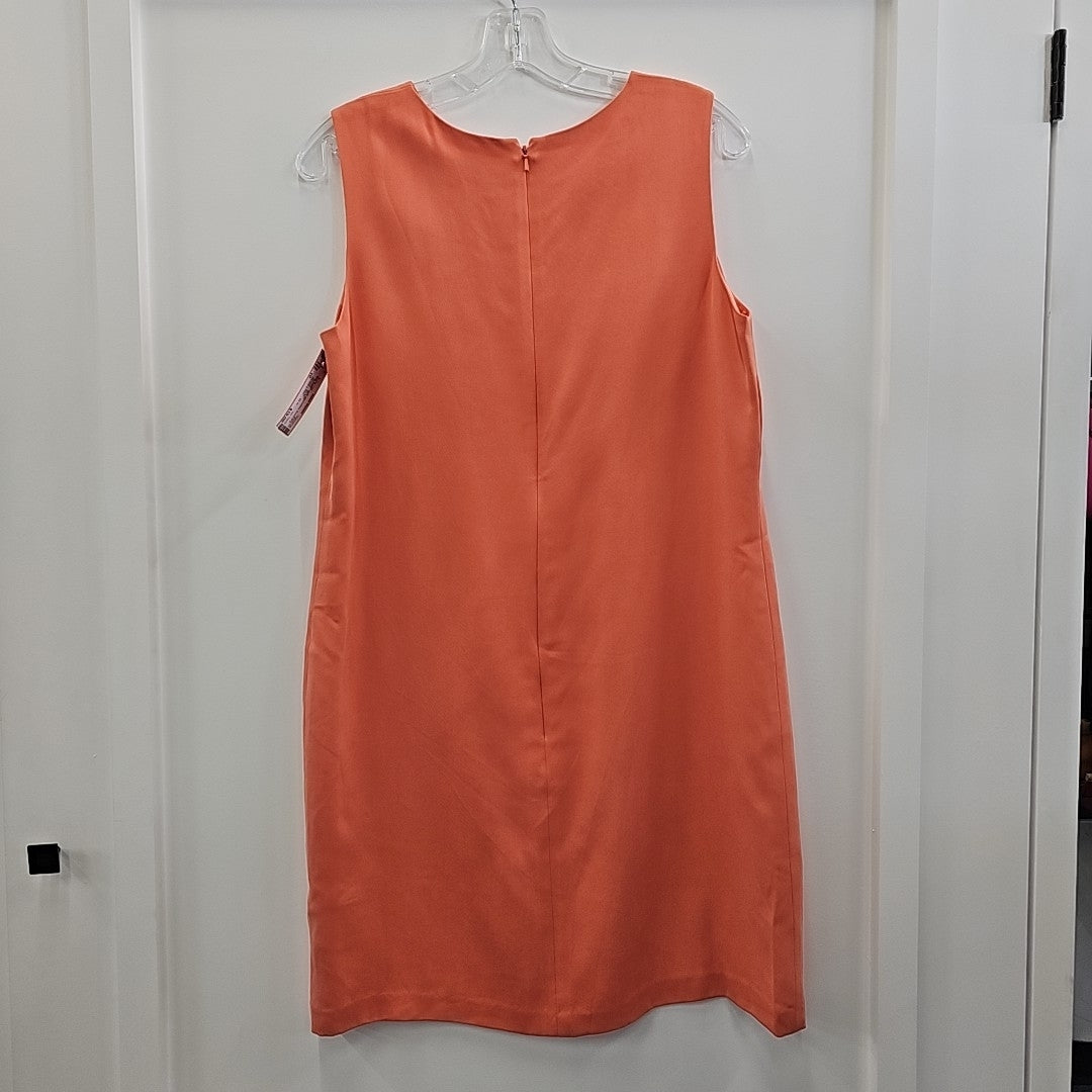 Ann Taylor Size 10 Orange Preloved Dress Top