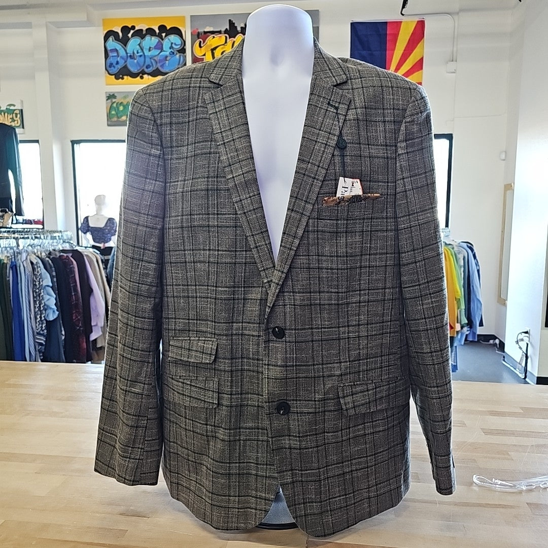 Paisley & Gray Men's Dover Slim-Fit Stretch Check Suit Jacket - Tan Forest