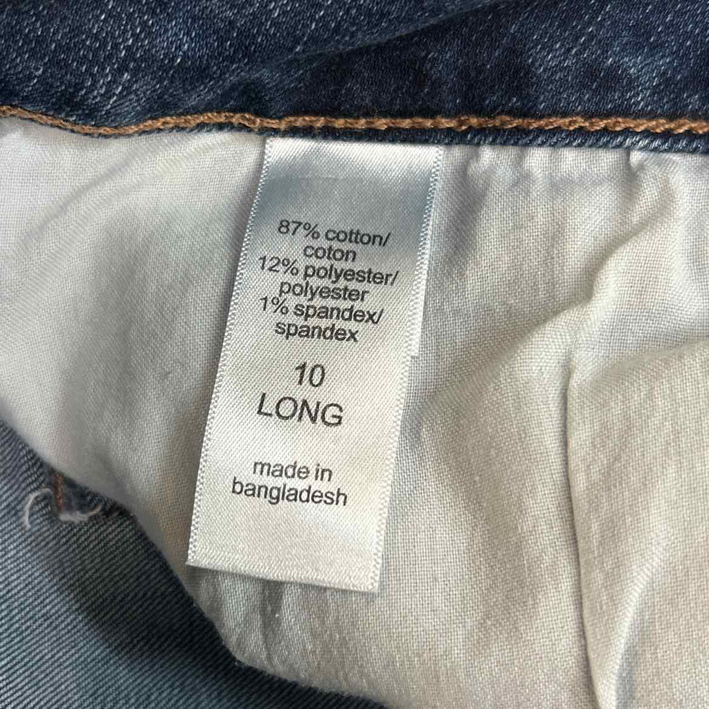 Maurices Size 10 Blue & Aqua Print Denim Preloved Jeans