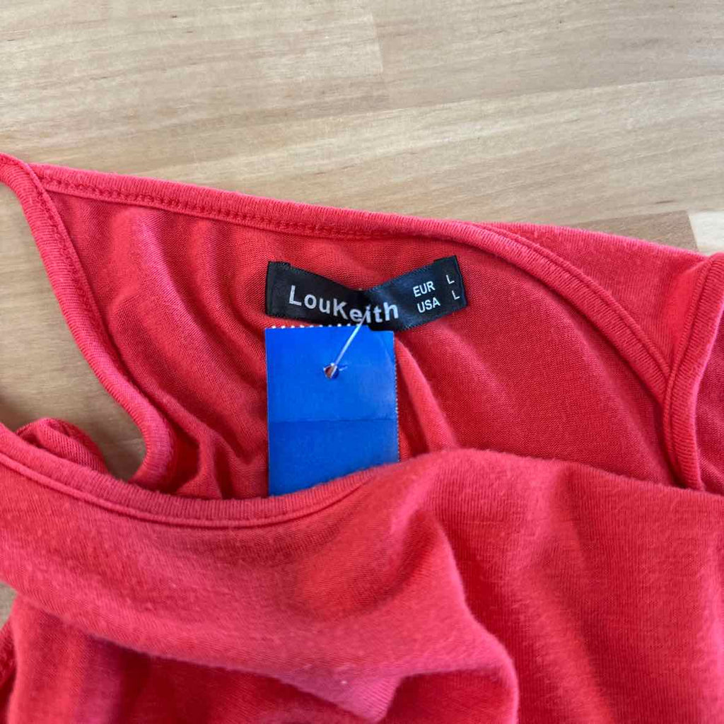 LouKeith Size L Orange Sleeveless