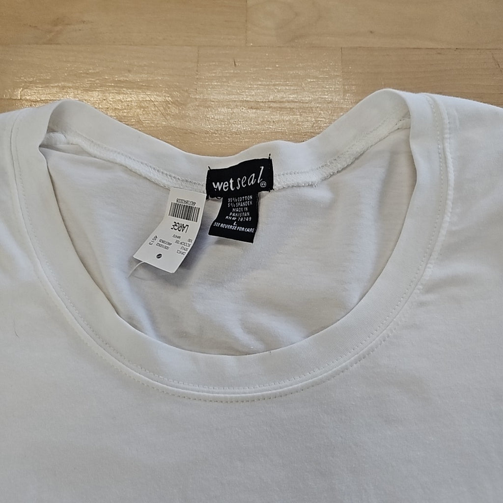 WetSeal Size L White T-shirt