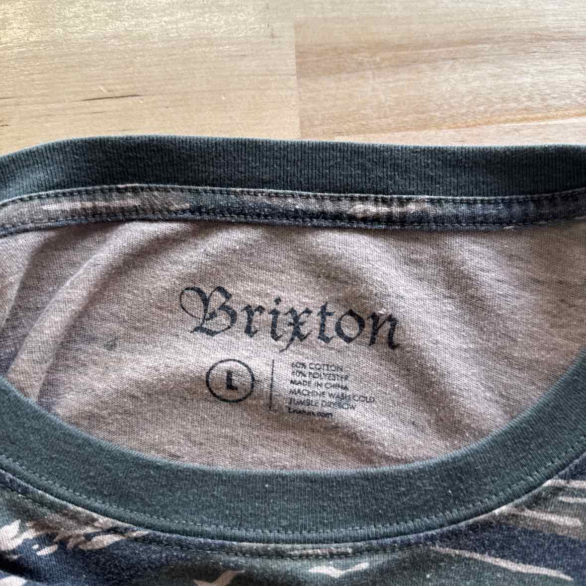 Brixton Size L Green Shirt