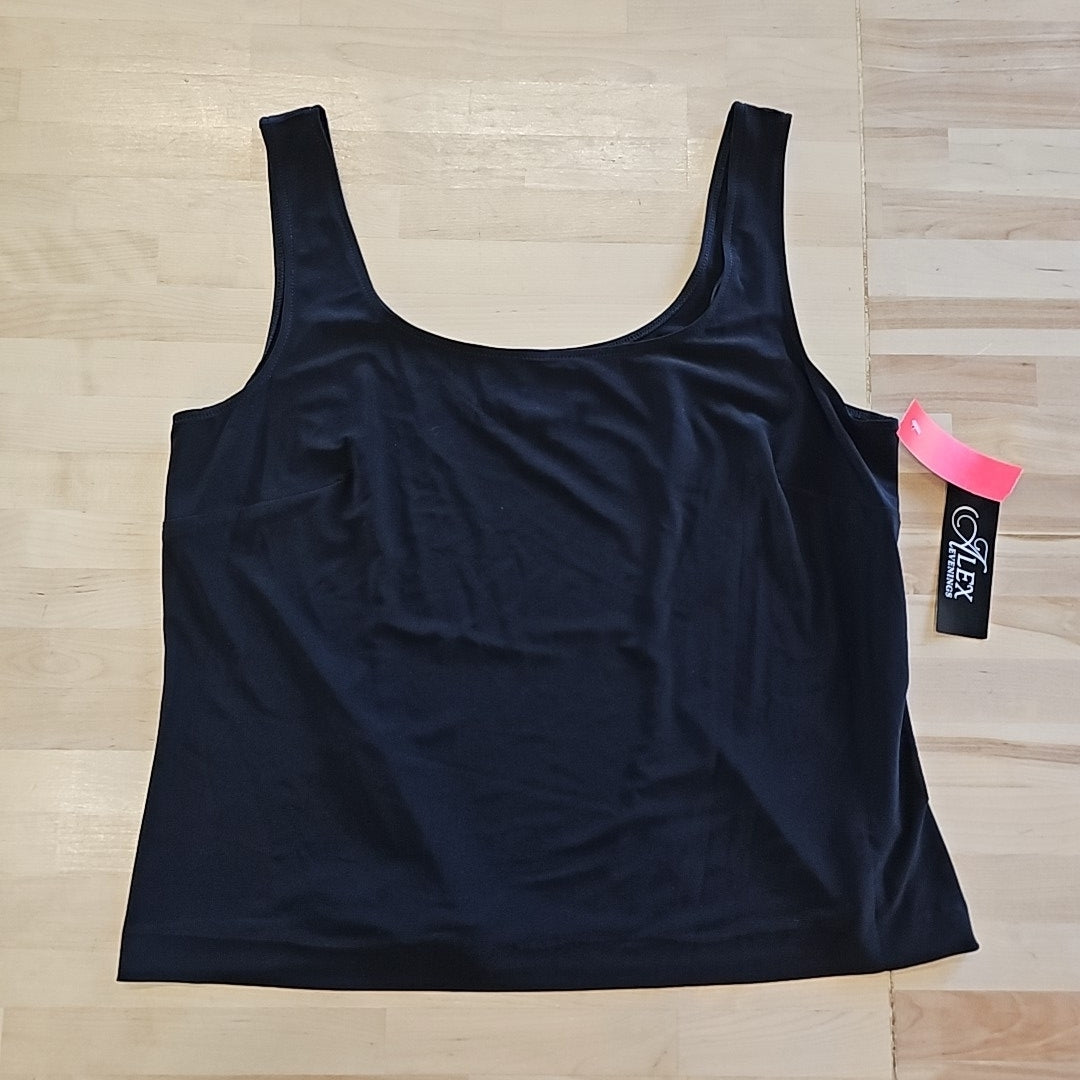 Alex Evenings Size L Black New Tank