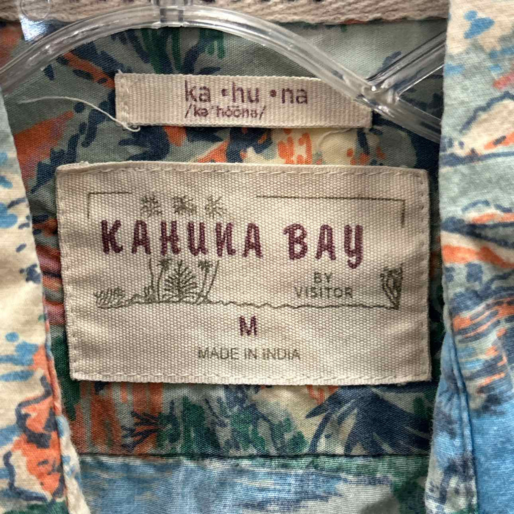 Kahuna Bay Size M Blue Preloved MENS Button Down Shirt