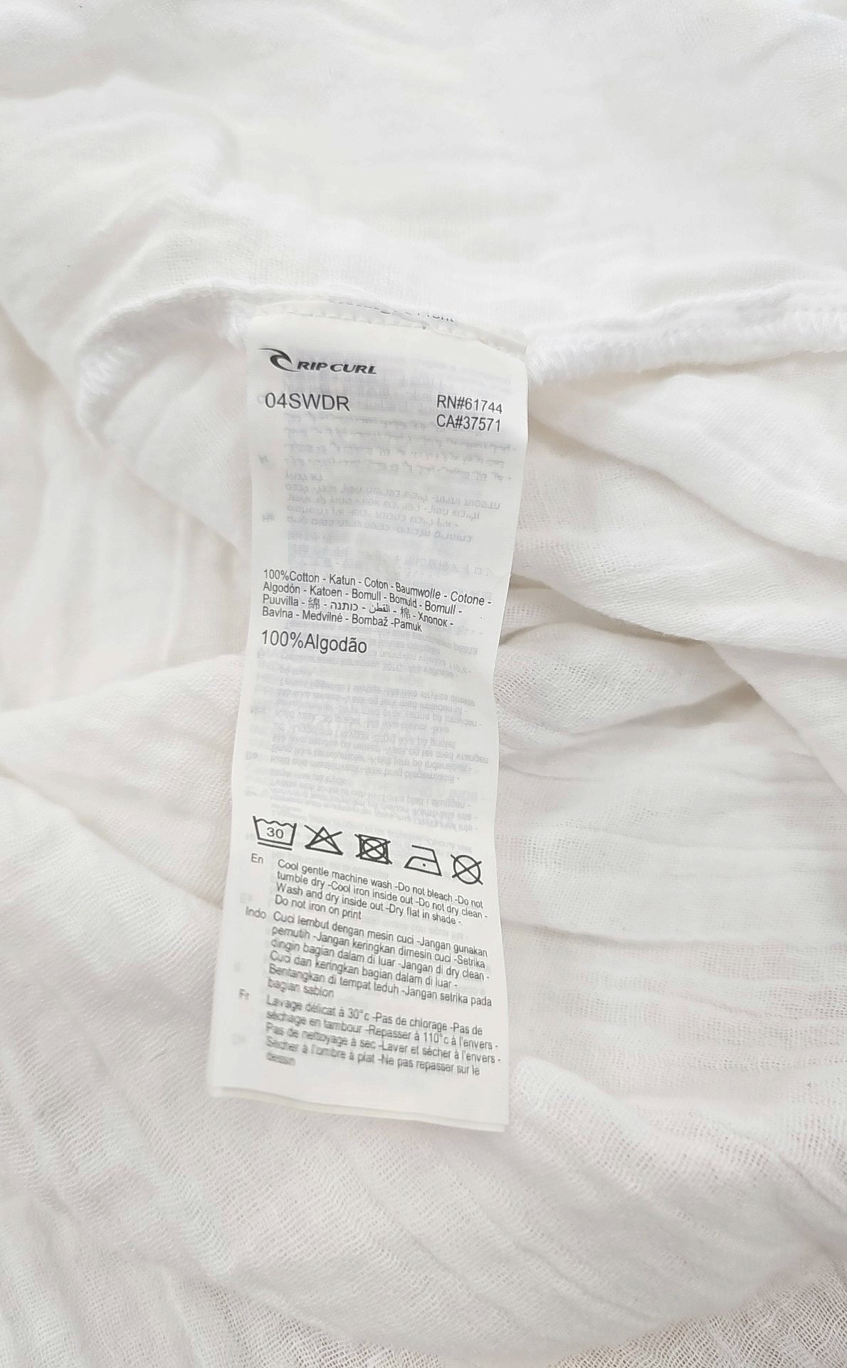 Rip Curl Size XL White New Dress