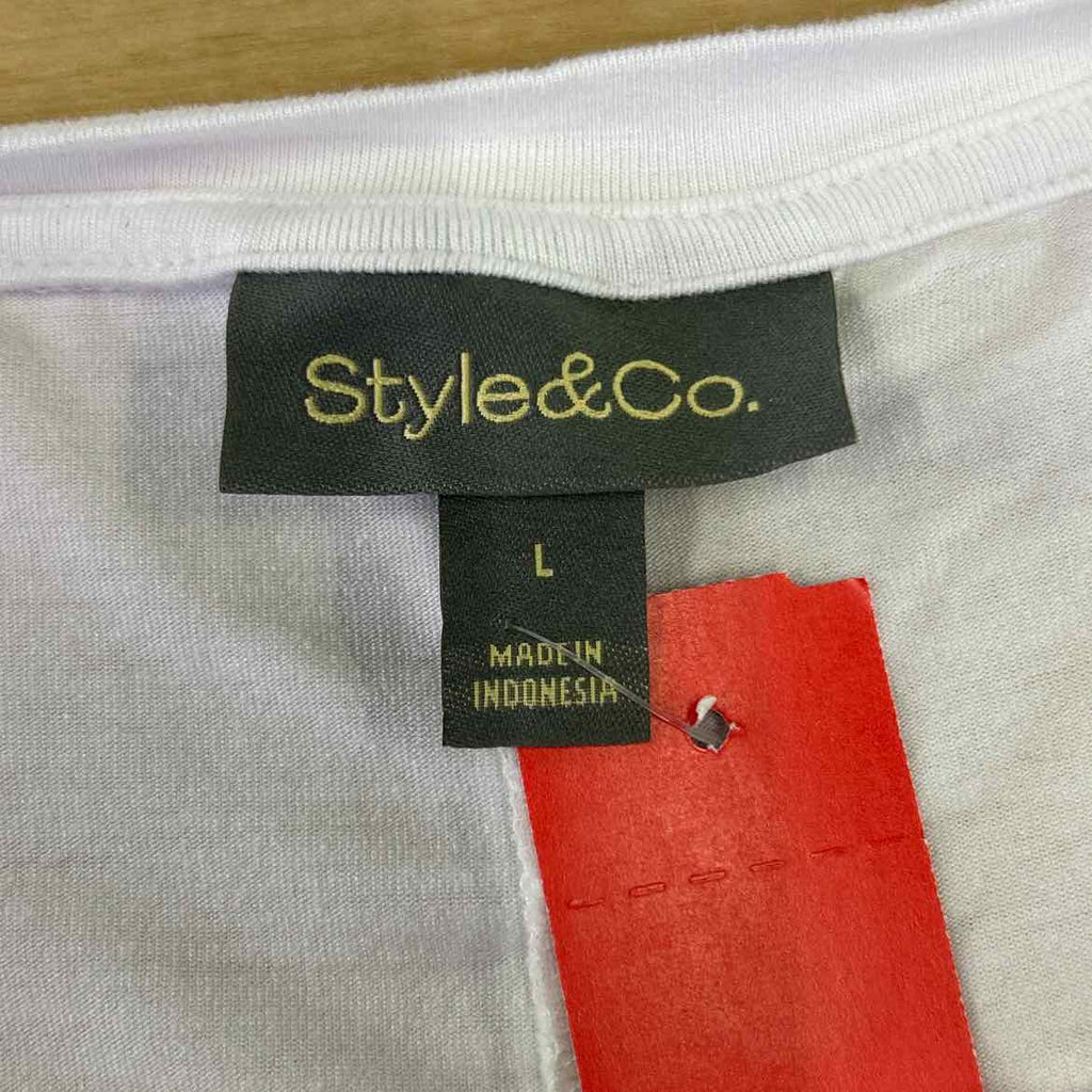 Style & Co. Size L White Preloved Sleeveless