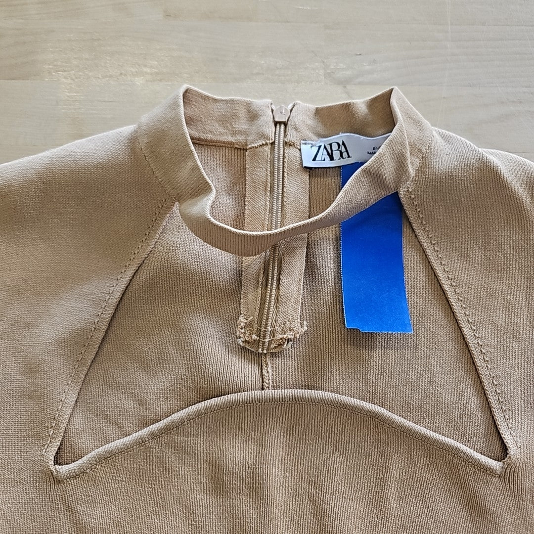 zara Size S Tan Sleeveless