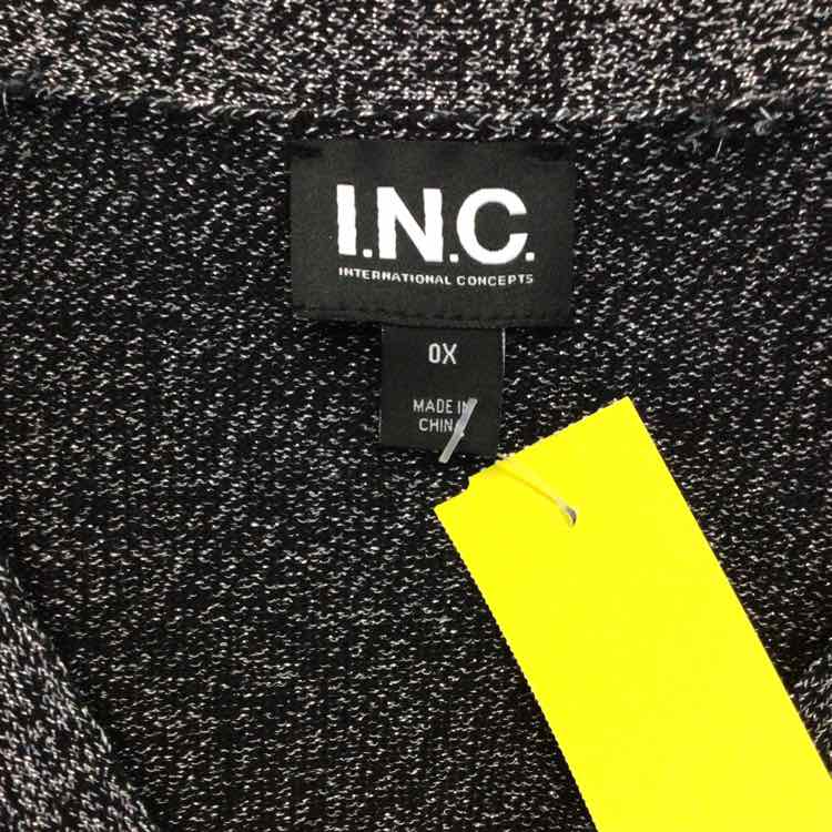 INC Size ox black metallic Sweater