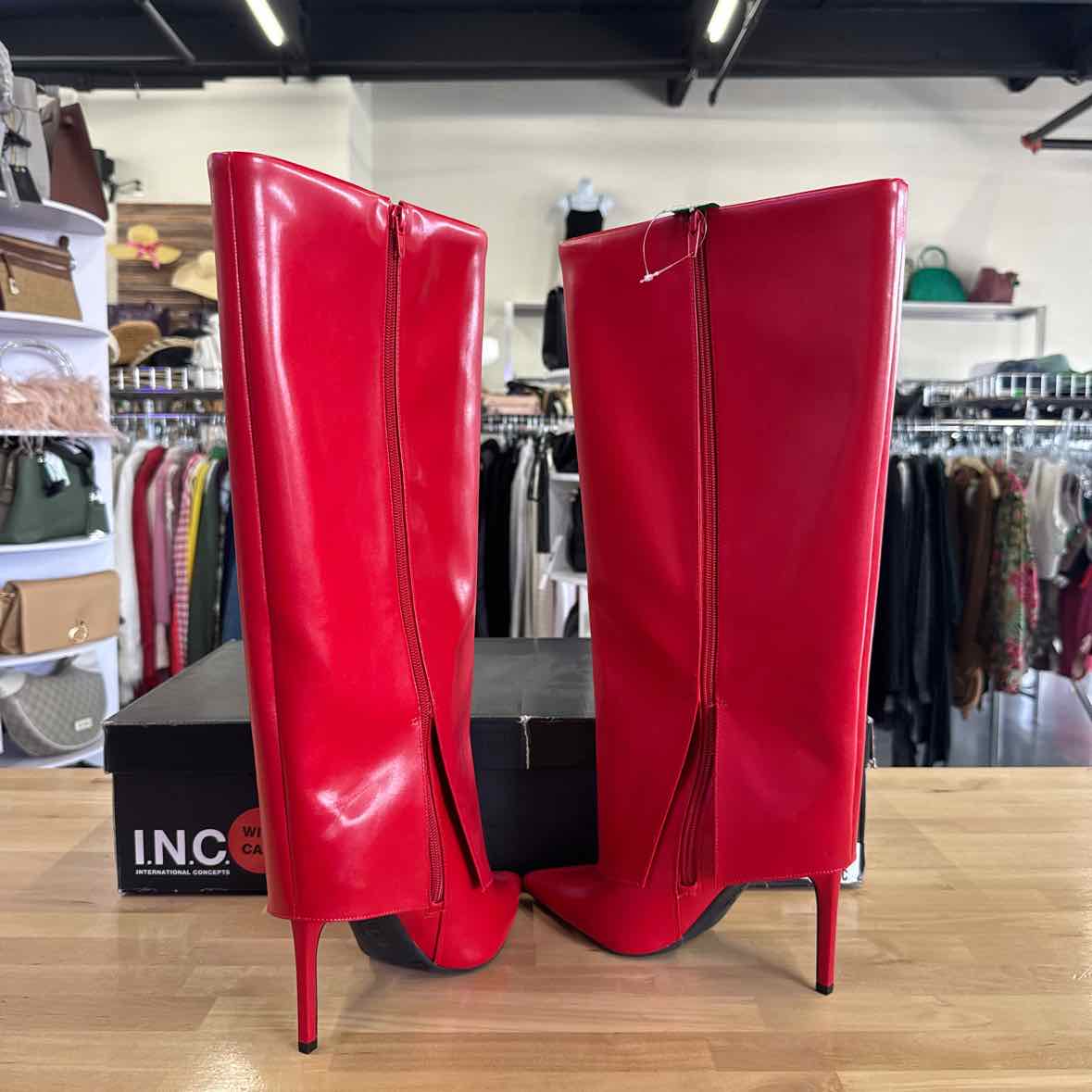 I.n.c. International Concepts Skylar Wide-Calf Fold Over Cuffed Knee High Boots
