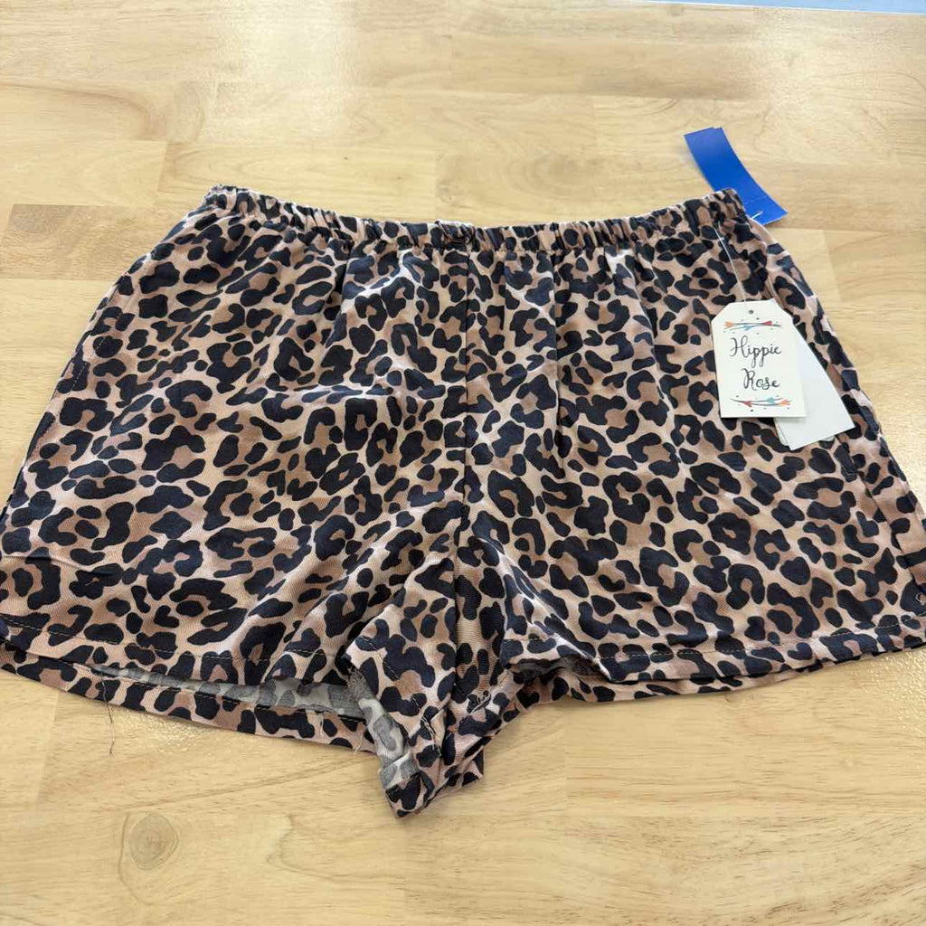 hippie rose Women Size S  Brown New Shorts  Leopard Pull-on Drawstring Shorts
