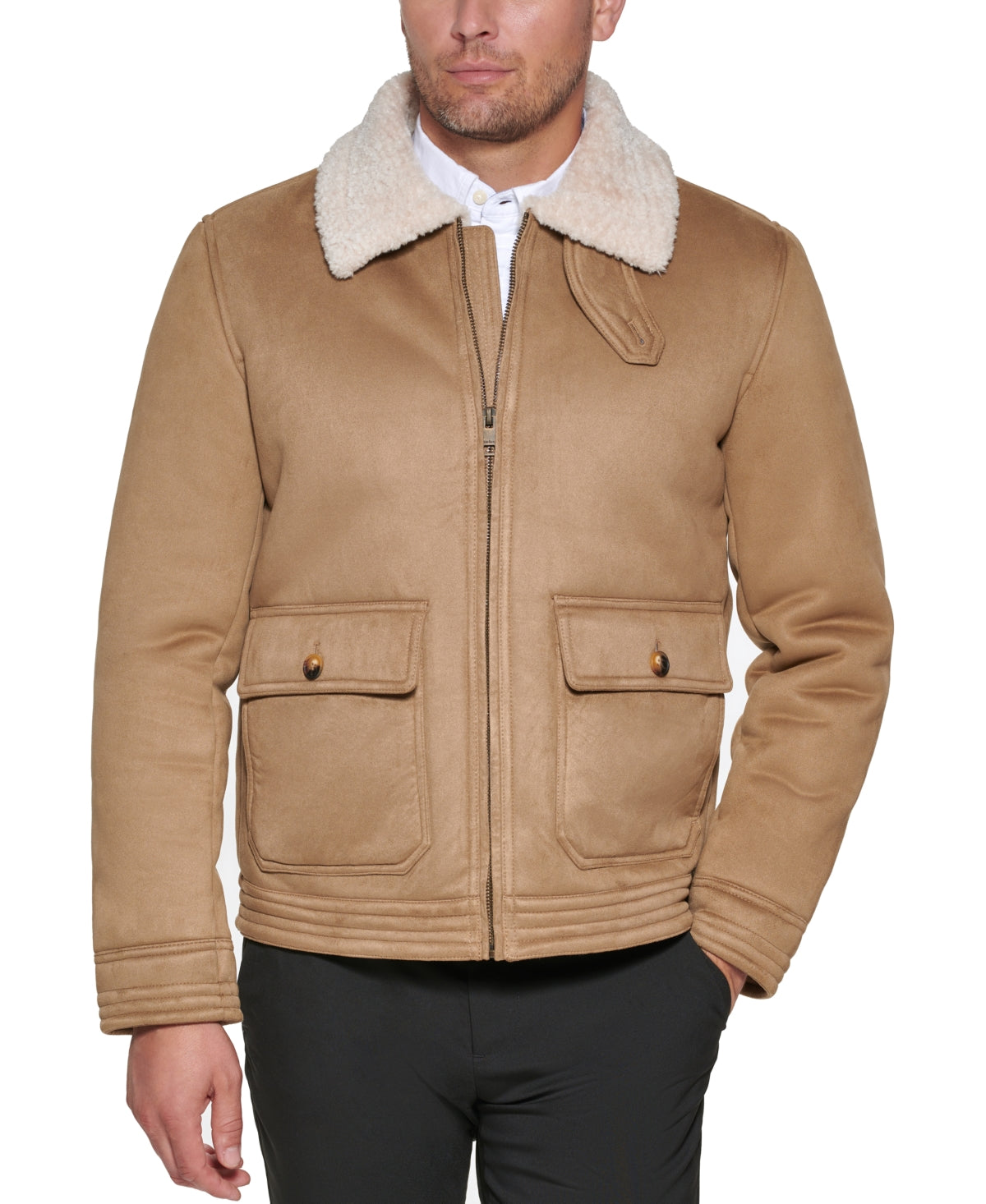 Male Club Room Men's Size L Tan MENS Jacket