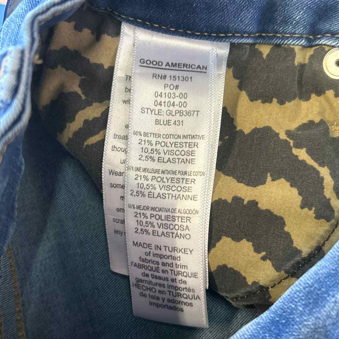 Good American Size 0 Blue Preloved Jeans