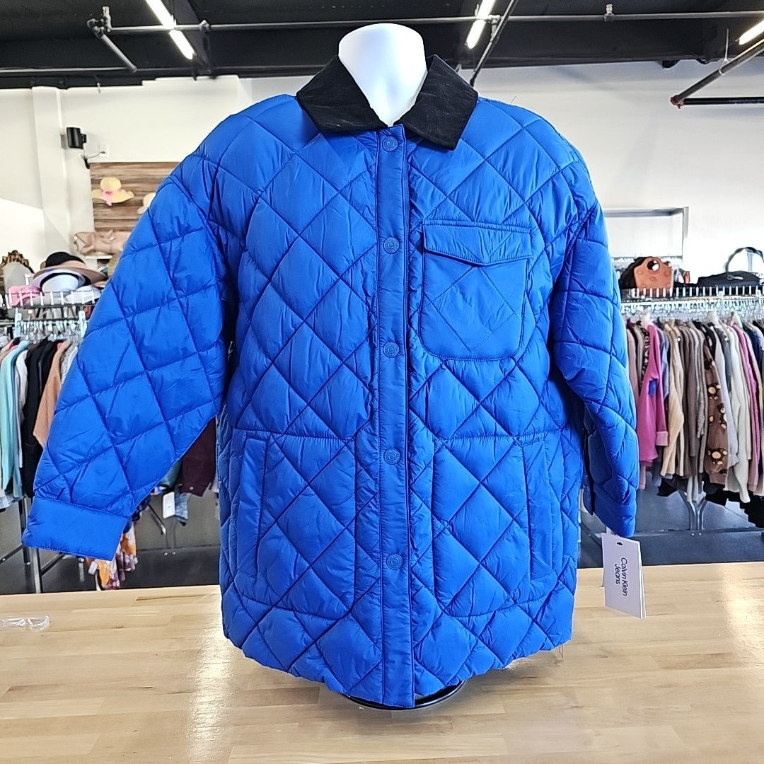 Calvin Klein Size M Blue Black Jacket